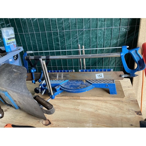 152 - A Precision bench saw & Welders mask