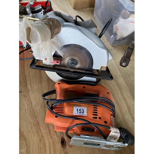 153 - A circular saw & jigsaw