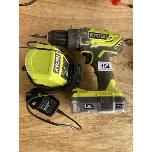 154 - A Ryobi drill with charger