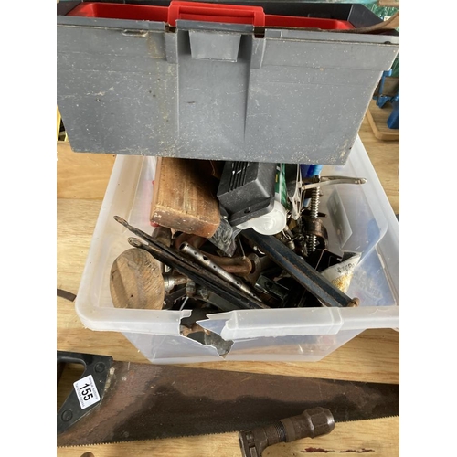 155 - A box of workshop tools