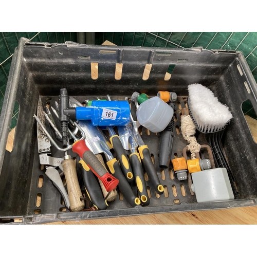 161 - A box of gardening tools