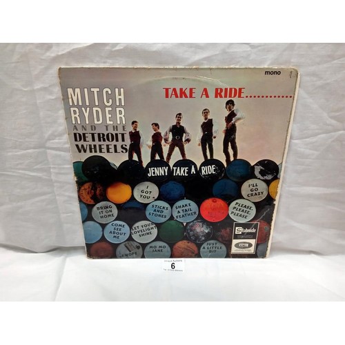 6 - Mitch Ryder & The Detroit Wheels. Rare stateside lebel LP 'Take A Ride' UK pressing, Mono. Cat no SL... 