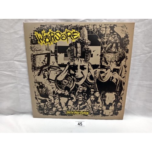 45 - Warsore Violent Swing Disography, Osychocontrol Records, PSYCHO035 2016. 2 x LP Grindcore / Punk. Co... 