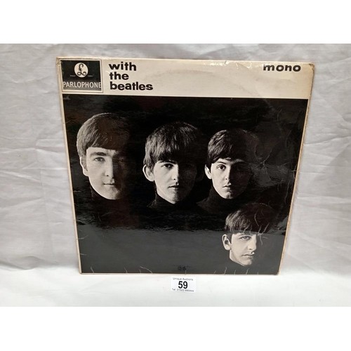 59 - The Beatles Wih The Beatles 2nd pressing Mono PMC 1206 Vinyl VG+ Cover VG