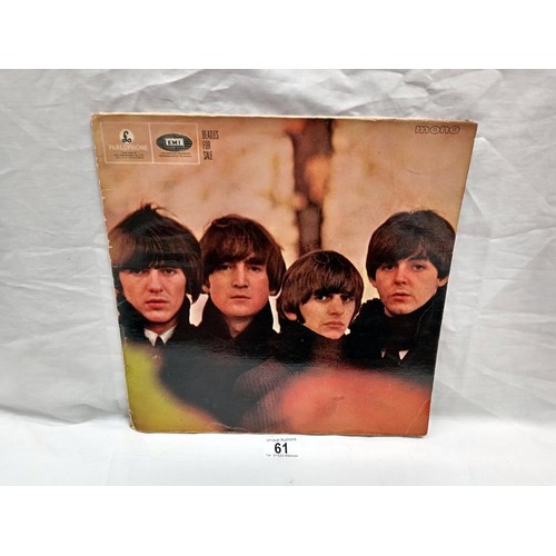 61 - The Beatles Beatles For Sale, Mono Parlophone PMC 1240 Vinyl VG+ Cover VG.