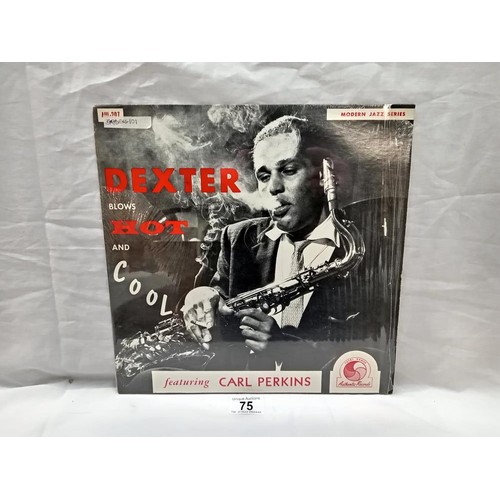 75 - Dexter Gordon Featuring arl Perkins Dexter Blows Hot And Cool Jazz LP. 'Bop' U.S Pressing authentic ... 