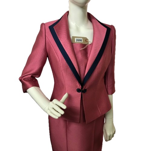 2006 - Italian tailored suit and dress, mother of the bride collection, new pink and navy trim, VERI INFANT... 