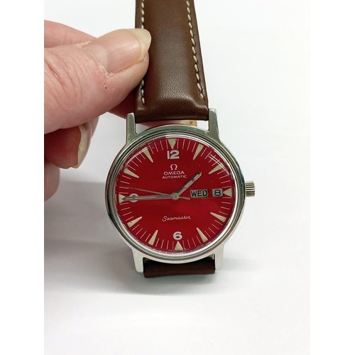 1041 - A Vintage Omega Automatic Seamaster - Red.