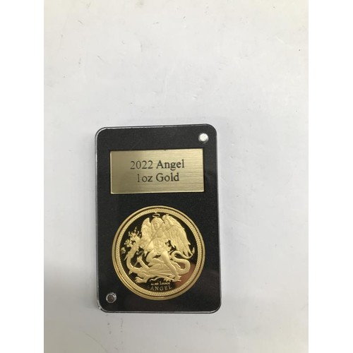 1165 - A Rare Limited Edition Gold And Silver Angel Coin Set, Comprising Limited To 52 a Gold 1 oz and Silv... 