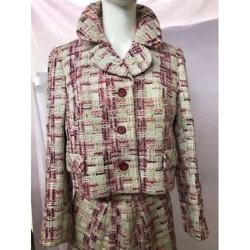 2014 - Jack Clarke of Dublin. Pink Tweed wool mix suit, Hand Tailored size 10-12