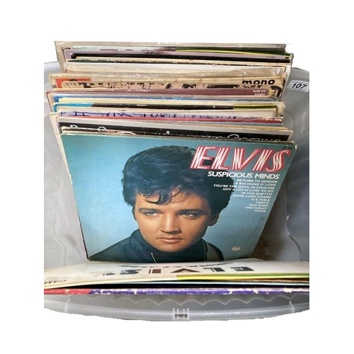 107 - A Box of LPs including Pink Floyd, Elvis, Beatles, Tom Jones etc