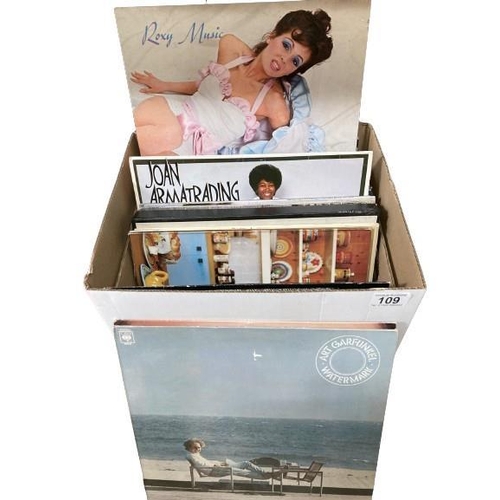 109 - A box of LPs including Mike Oldfield, Joan Armatrading etc