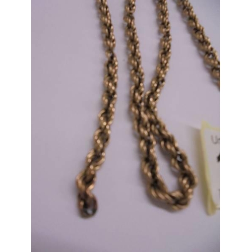 1095 - A 9ct gold chain (no clasp), 13.8 grams.