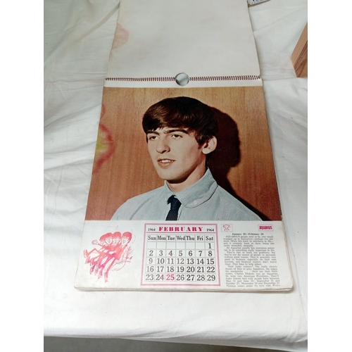 199 - A Rare Beatles book calendar for 1964, 9 x 11 inch Spiral bound, Price Six shillings, Front of calen... 