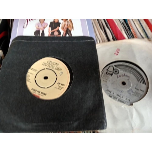 237 - A box of 45 RPM records including Shalamar, Rolling Stones & Bros etc