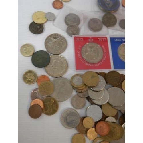 315 - A mixed lot of old coins including crowns.