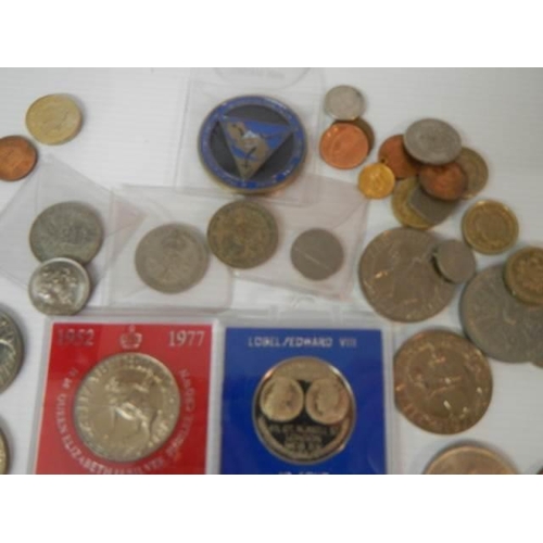 315 - A mixed lot of old coins including crowns.