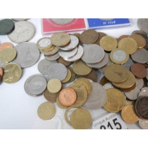 315 - A mixed lot of old coins including crowns.