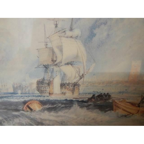 330 - A framed and glazed Tate Gallery J M W Turner RRA 1775-1851 print entitled 'Portsmouth 1825'. COLLEC... 