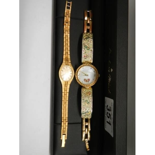 351 - Two good ladies wrist watches.