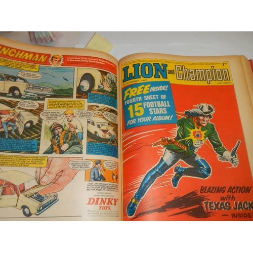 364 - Lion & Champion comics in hardback cover.