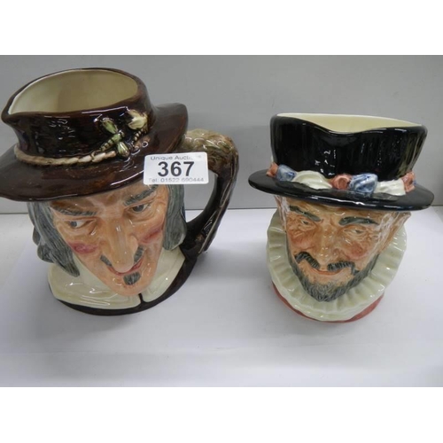 367 - Two Royal Doulton character jugs - Beefeater and The Complete Angler.