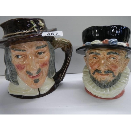 367 - Two Royal Doulton character jugs - Beefeater and The Complete Angler.