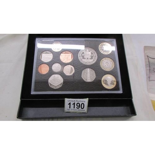 1190 - Ten UK coin proof sets, 2000 - 2009