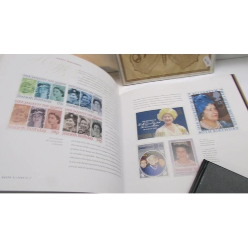 1194 - A 1987 Royal Mail stamp book, A Queen Elizabeth II Portrait in Stamps book and a set of butterfly st... 