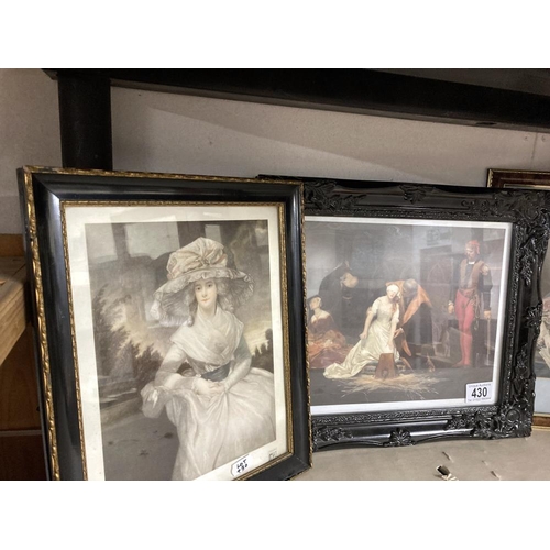 430 - A quantity of period ladies portrait prints