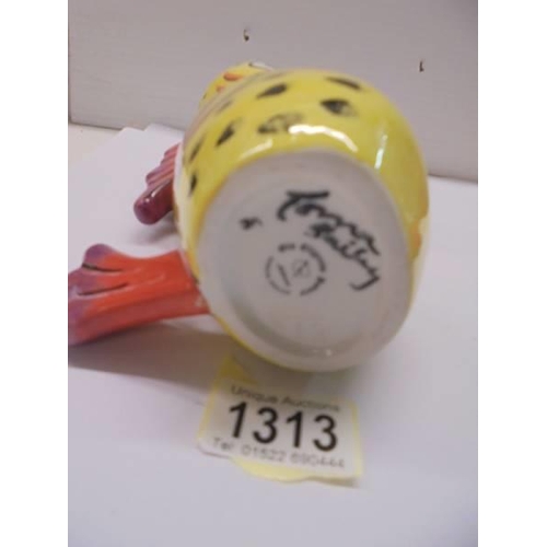 1313 - A signed Lorna Bailey bird jug.