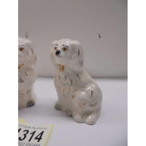 1314 - A miniature pair of Beswick Staffordshire style spaniels.