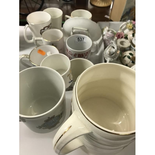 537 - A collection of Mugs