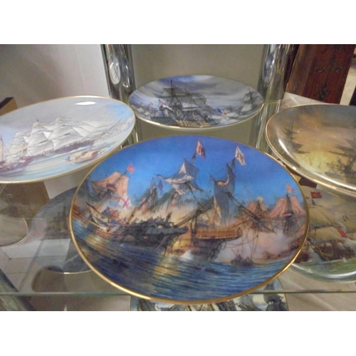 1405 - Eight boxed Great British Sea Battles collector's plates.