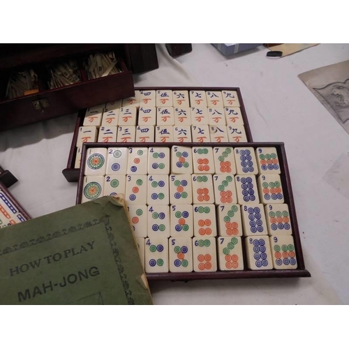 1437 - A good early 20th century Mah Jong set (with later additional stands).