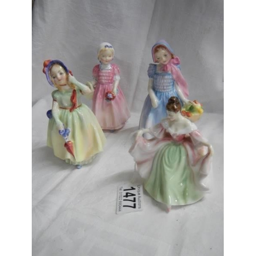 1477 - Four Royal Doulton figures.