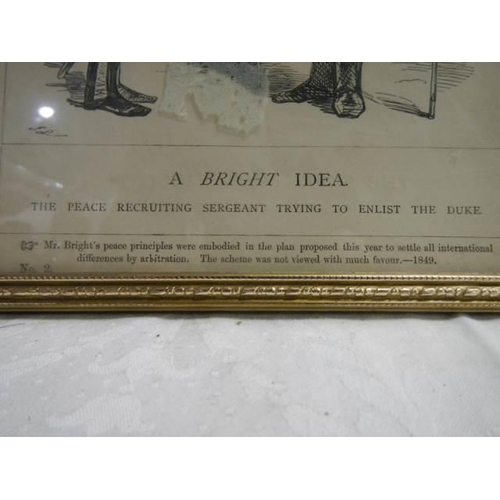 1516 - A framed and glazed humorous print entitled 'A Bright Idea'.