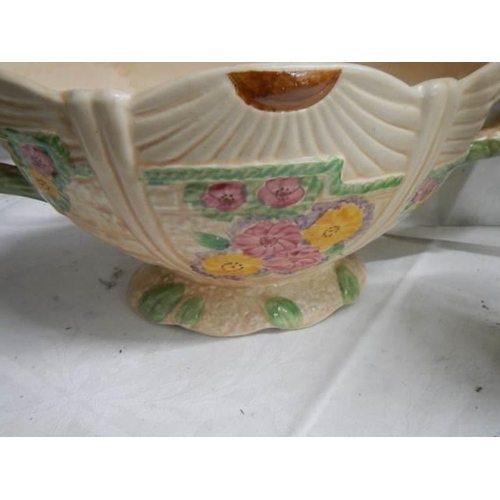 1518 - A vintage Arthur Woods posy bowl and same period a/f jug (chips to base).