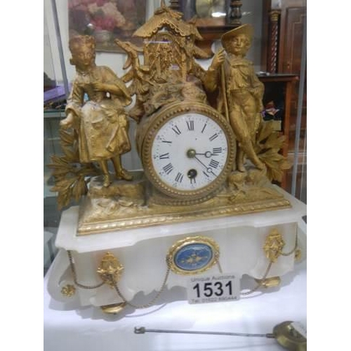 1531 - A good French mantel clock in working order.