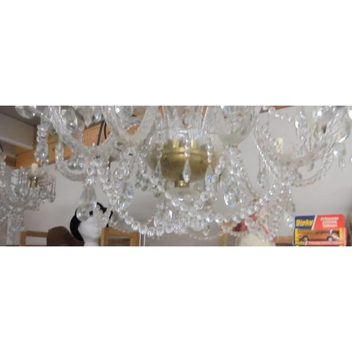 1543 - A superb quality ten light chandelier, wired and ready to hang, COLLECT ONLY.