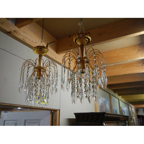 1577 - A set of four matching chandeliers. COLLECT ONLY.