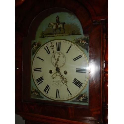 1585 - A good Victorian mahogany eight day Grandfather clock by Robinson, Brigg. COLLECT ONLY.