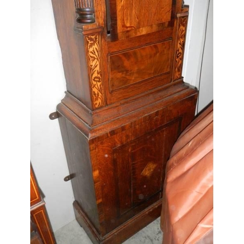 1586 - A thirty hour Victorian Grandfather clock by Reiner & Co., Worcester, COLLECT ONLY.