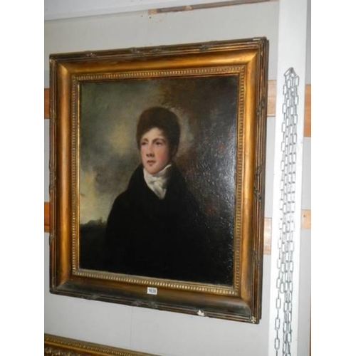 1630 - An early Victorian oil on canvas portrait of John George Calthrop, 1760-1806, Gosberton, COLLECT ONL... 