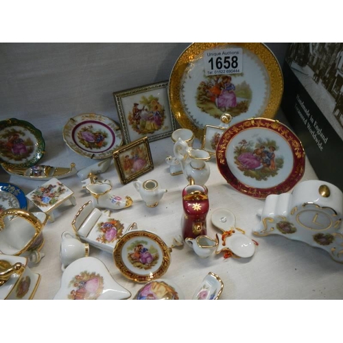 1658 - A nice collection of Limoges miniatures and other items.