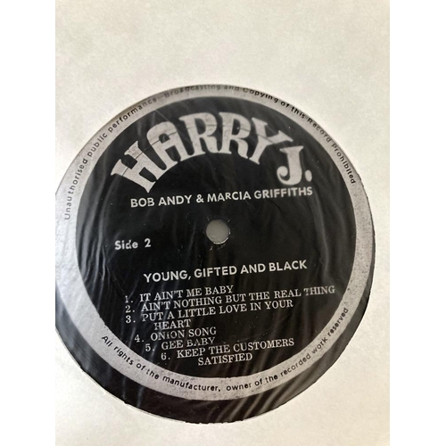 303 - Bob Andy & Marcia Griffiths, Young Gifted & Black. JA Press / UK Sleeve. Vinyl VG, Cover Ex. Pro cle... 