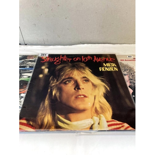 351 - Ian Hunter, Self titled A1/B1 & All American Alien Boy & Mick Ronson, Slaughter On Ten Avenue. All p... 