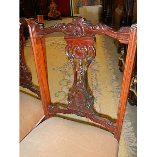 1695 - A pair of Edwardian mahogany nursing chairs, COLLECT ONLY.