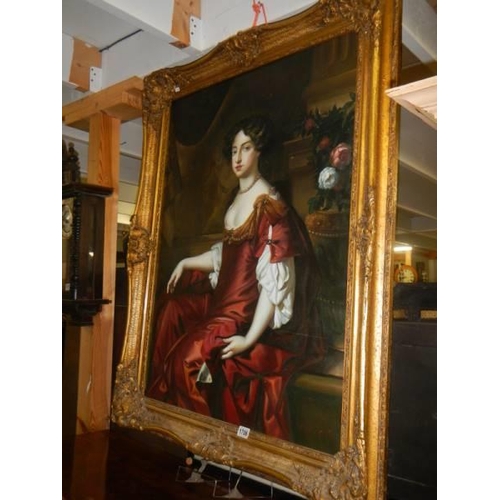 1706 - An early gilt framed portrait on canvas signed Vules Cassatt? (see image), COLLECT ONLY.