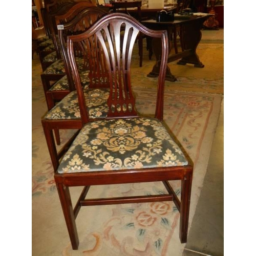 1708 - A set of eight good quality mahogany dining chairs, COLLECT ONLY.